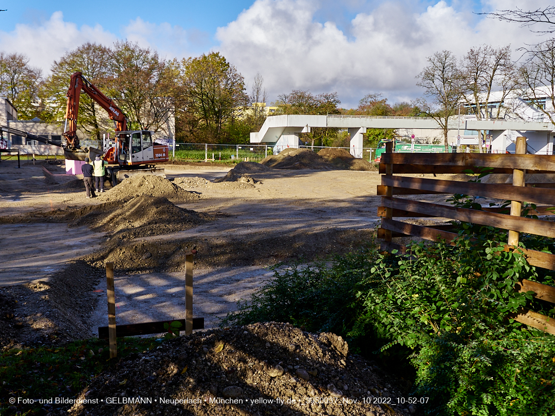 10.11.2022 - Baustelle an der Quiddestraße Haus für Kinder in Neuperlach